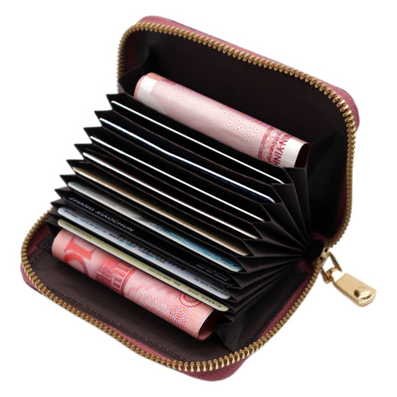 Nuevo estilo imitación encaje patrón órgano bolsa exquisito pequeño monedero Luz Retro titular de la tarjeta multi-funcional multi-Tarjeta titular de la tarjeta