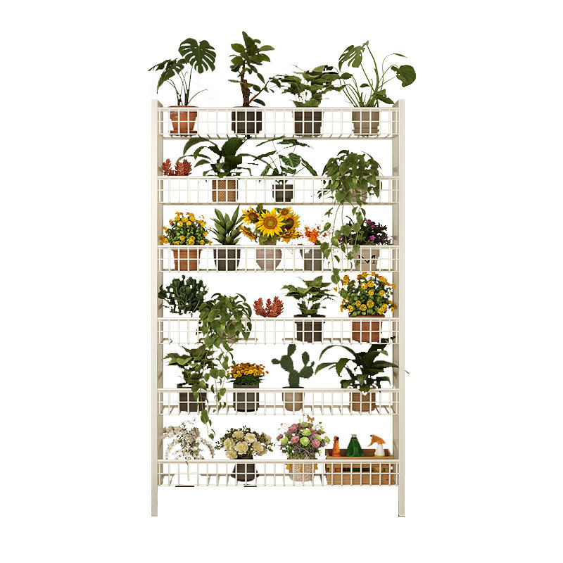 Estante de flores, estante, balcón, arte de hierro, no ocupa espacio, soporte para macetas, piso, nueva pared, sala de estar natural, pared de plantas