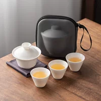 Moet Jade Porcelain Высококачественный уличный чайный сервиз для путешествий, костюм, экспресс-чашка, один горшок, две или три чашки, портативный керамический подарок на Праздник середины осени