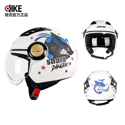 Motosiklet kaskı (dəbilqə) — Warm Helmet Helmet - 002w-mirror-sub-white-shark-m