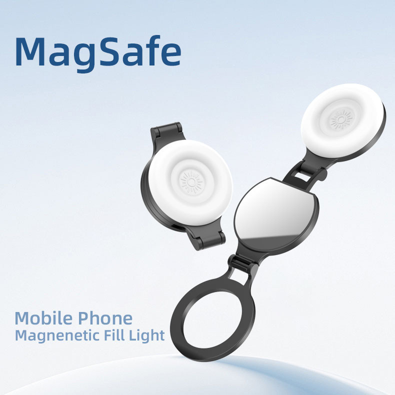 Cross-Border Mobile Phone Magnetic Fill Light Three-Color Soft Light Beauty Light Outdoor Selfie Photography Fill Light Portable Mini