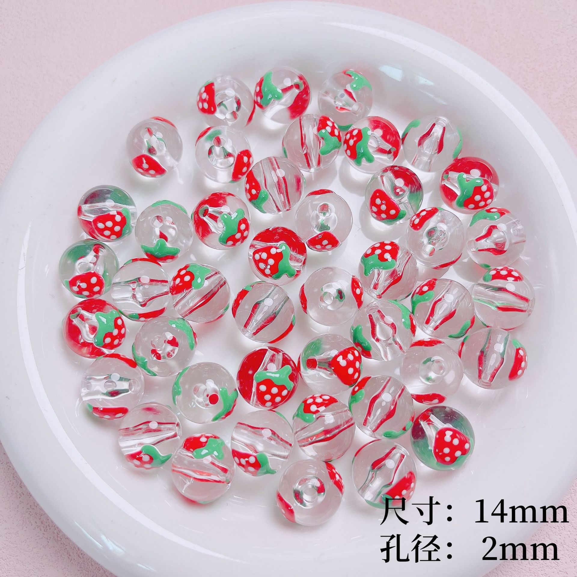 Arylic Material 10 PCS/Package Arylic Fruit Beaded Beads