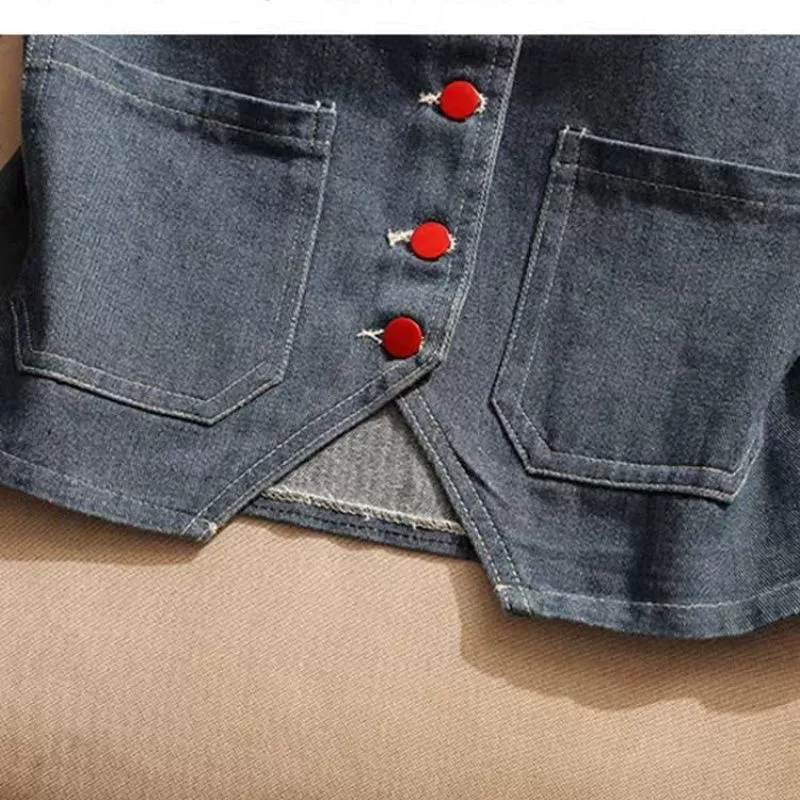 Short denim summer thin sexy vest sleevless