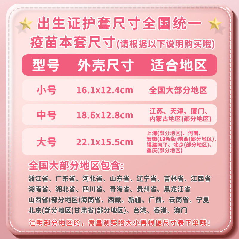 2025 Nueva Versión Certificado de Nacimiento Funda Protectora Universal Zodíaco Conejo Bebé Recién Nacido Funda Protectora para Certificado de Bebé