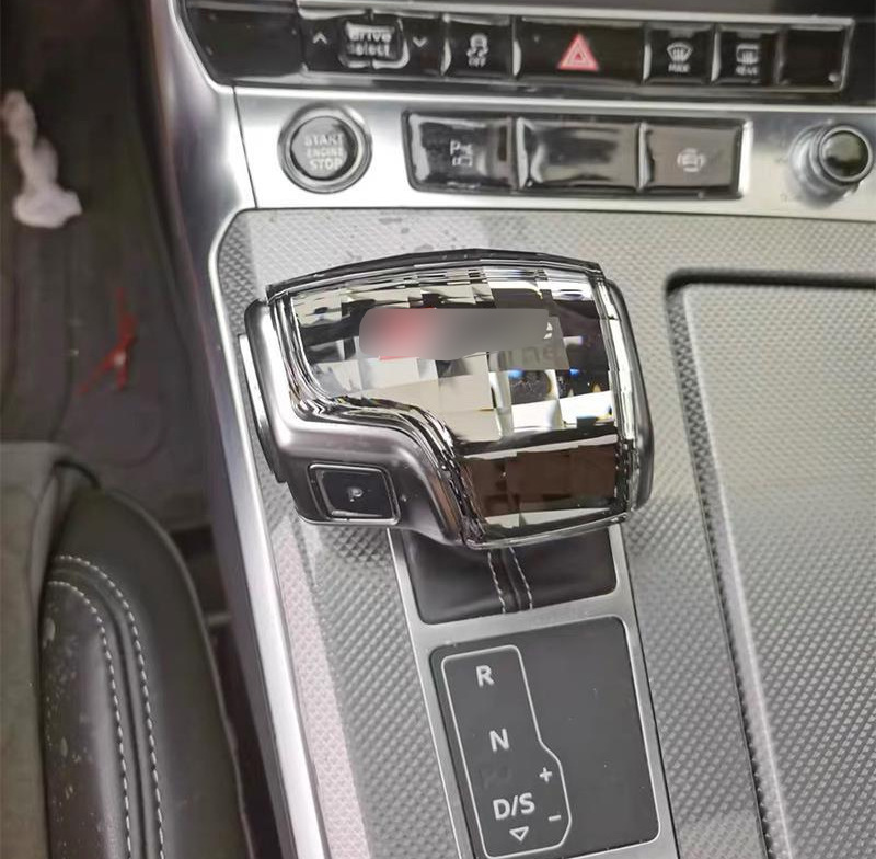 Crystal Gear Shift Knob Suitable for A4L/A5/A6L/A7L/Q5L/Q7/A8L Shift Lever Head with Four-Ring Logo