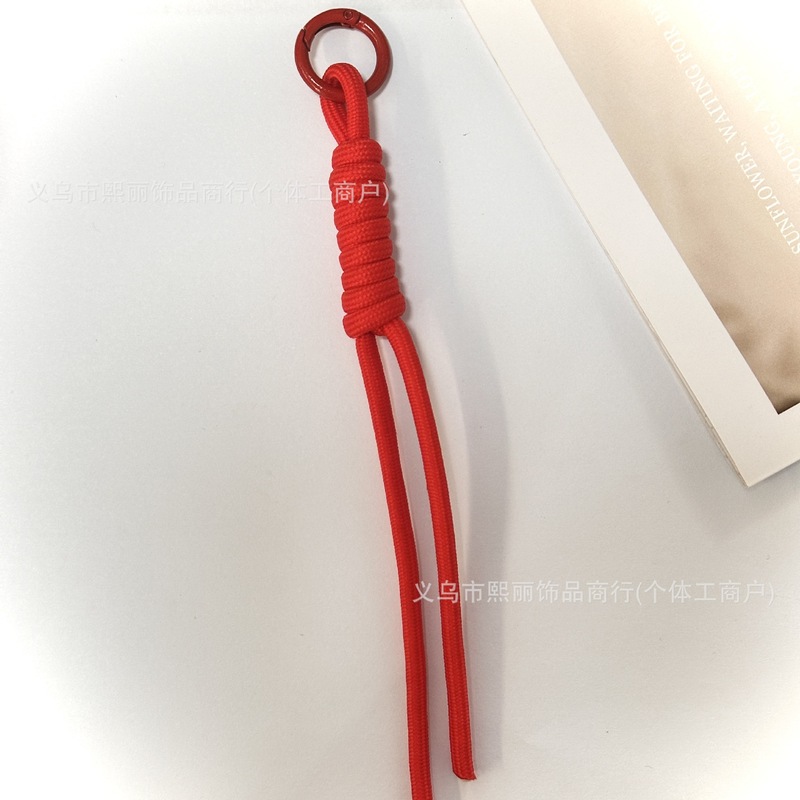 撞色网红同款miu系手机挂绳简约编织绕绳玩偶挂饰挂件彩色绳扣|undefined