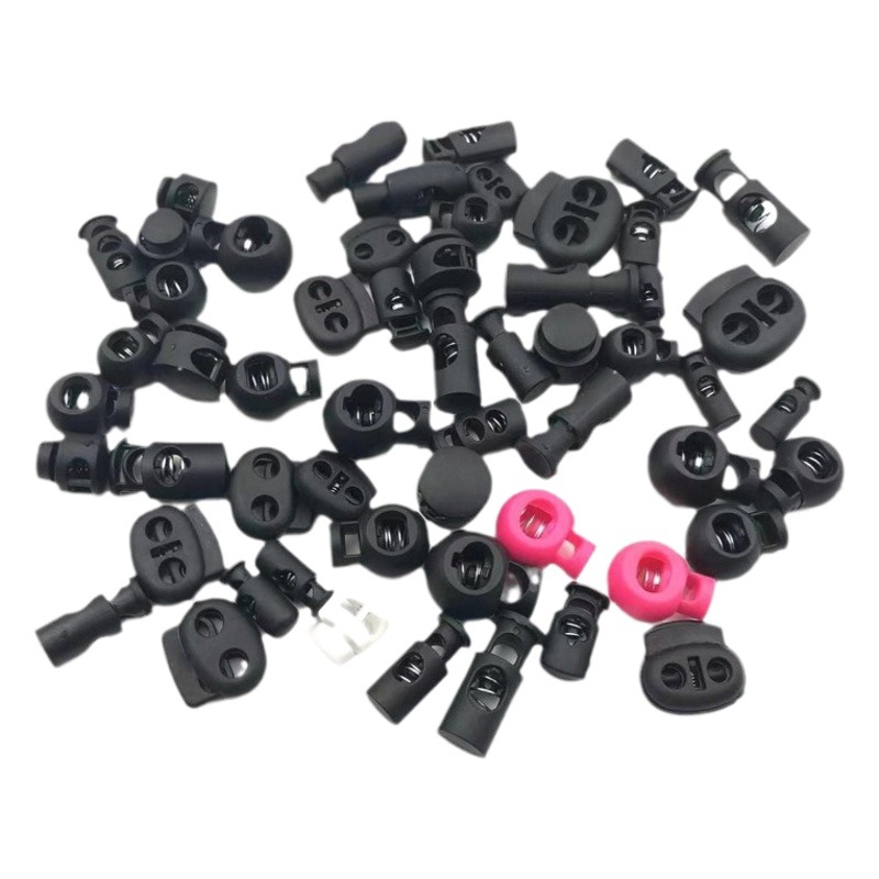 Plástico primavera hebilla fábrica accesorios equipaje accesorios ronda primavera hebilla doble agujero color transparente cuerda hebilla de Nariz de cerdo