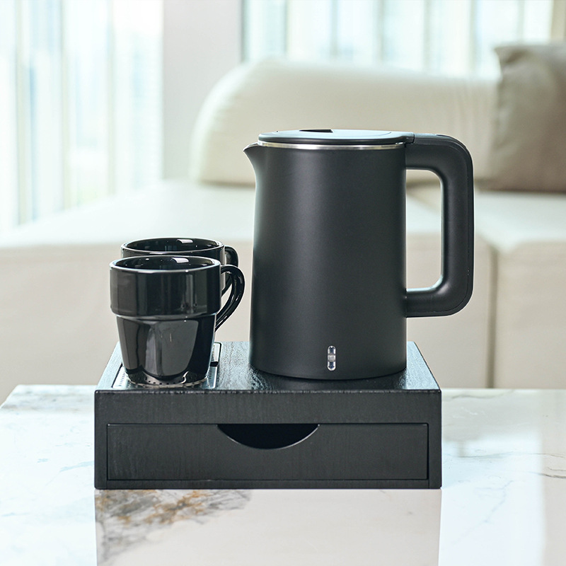 Hotel Hengxun set de bandeja de hervidor eléctrico doble aislamiento de fábrica venta directa set de hervidor de agua de pequeña capacidad