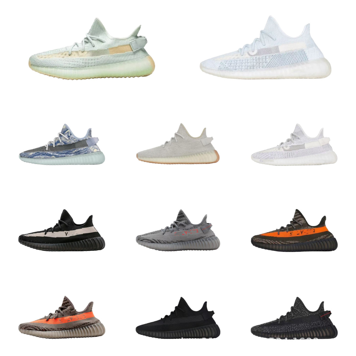 Cross-Border Putian Shoes, Genuine Yeezy Shoes, Breathable Fabric Trendy Casual Shoes, 350V2 Running Shoes, Sneakers, Unisex Model
