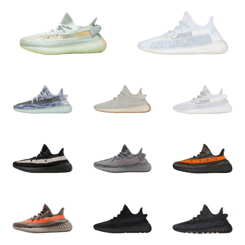 Cross-Border Putian Shoes, Genuine Yeezy Shoes, Breathable Fabric Trendy Casual Shoes, 350V2 Running Shoes, Sneakers, Unisex Model