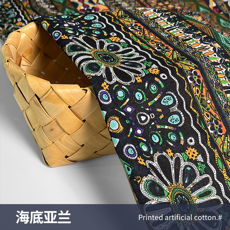 民族风印花布料云南棉布波西米亚复古连衣裙衣服抱枕桌布面料|undefined