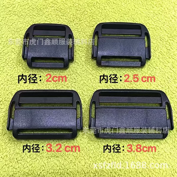 in stock multi-size plastic buckle 38MM short plastic webbing safety adjustment buckle easy to spring open plastic buckle