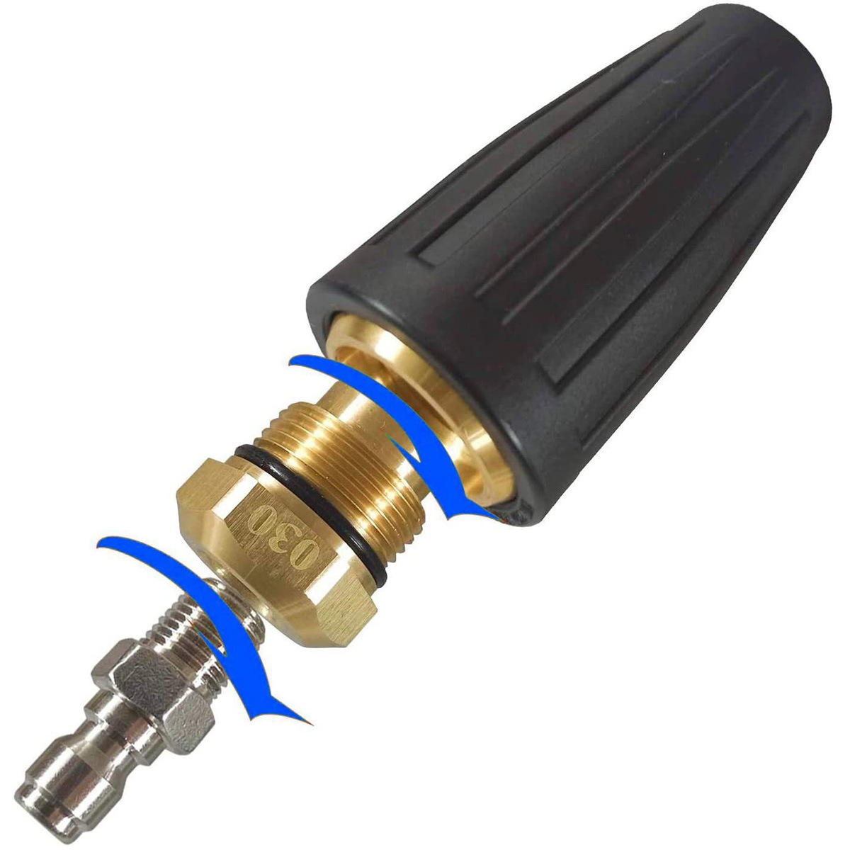 1/4英寸 旋转涡轮喷嘴 高压清洗机喷嘴头 3.0 4000PSI