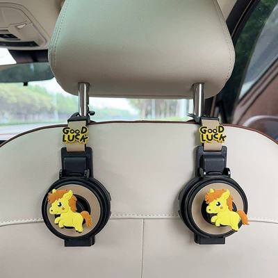 Rear Seat Tea Cup – Car cup holder/beverage holder - water-cup-holderhook-two-in-one-beige-wuma-1-2-pieces