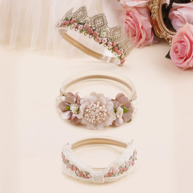 Новый европейский и американский дикий детский ремешок для волос креативное моделирование цветов эластичные ремешки для волос оптовая комбинация аксессуаров для волос