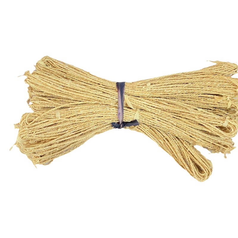 Прямые поставки от производителя, веревка ручной работы из кукурузной шелухи, соломенная веревка 2 мм, веревка для рукоделия, тонкая веревка из кукурузной шелухи, полностью натуральная, скрученная вручную.