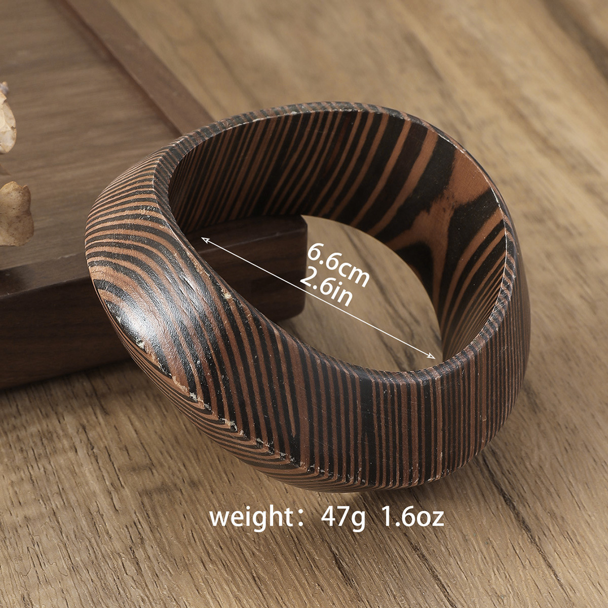 50g Weight Bangle Classification Wood Chain Material 1 Piece Quantity Holiday, Party Occasion Wood Material Geometric Pattern All Seasons Season Unisex Gender Retro, Classic Style Style Retro Classic Style Geometric Wood Bangles Wholesale 23
