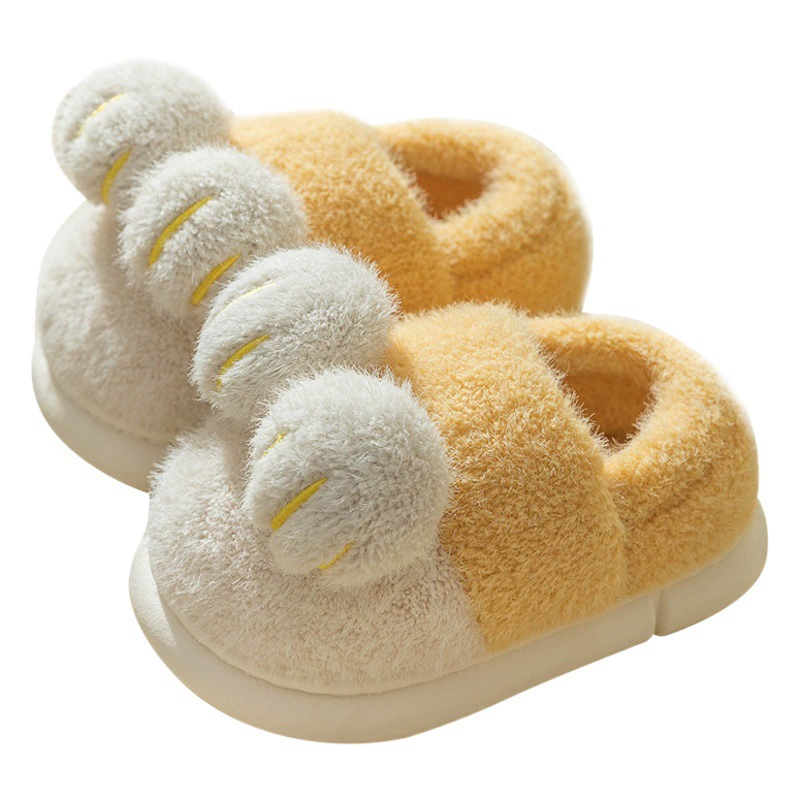 Новая детская хлопковая обувь, зимняя Нескользящая домашняя детская хлопковая обувь на мягкой подошве, теплая плюшевая обувь для мальчиков и девочек