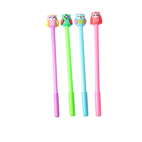Cute Owl Gel Pen Creative Cartoon Animal Shape Water Pen Office Stationery Black Needle Signature Pen