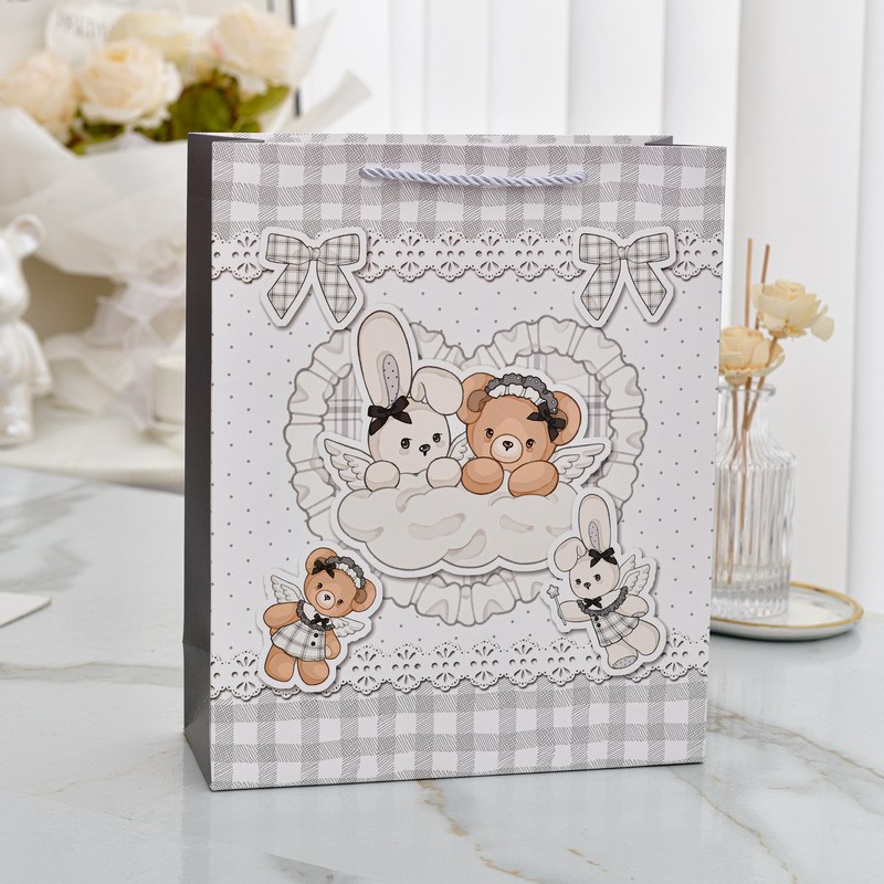 사랑하는 계피 개, 흰색 판지, 중간 크기 18*8.5*24cm 높이