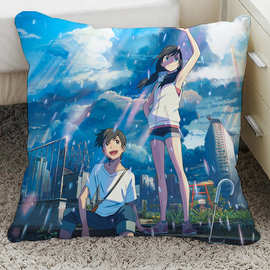 天气之子周边抱枕海诚动画电影双面森岛帆高天野阳菜来图制作靠枕