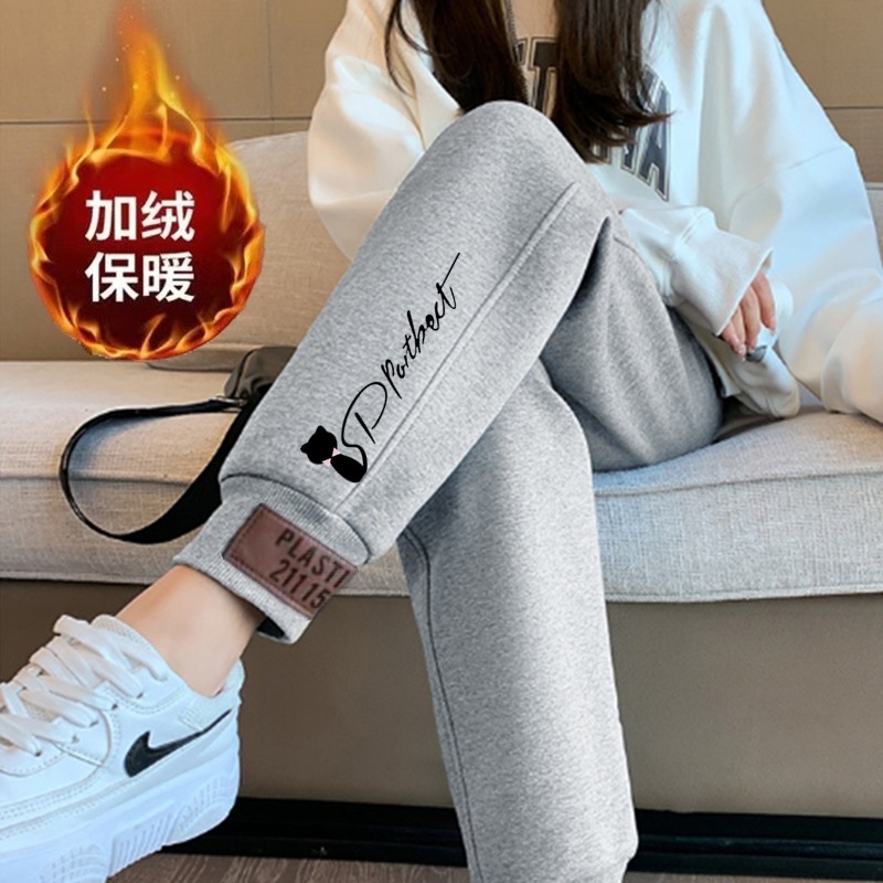 K63 벨벳 그레이 팬츠 리틀 블랙 캣