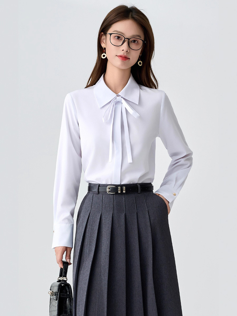 Autumn professional shirt with bow