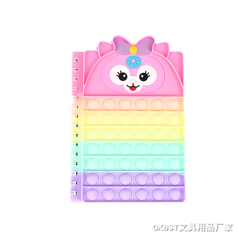 Ratón asesino pionero unicornio raspado cuaderno bobina hojas sueltas presionando burbuja ejercicio libro descompresión papelería libro