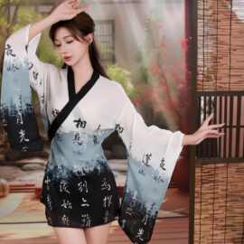 朝慕情趣内衣日系和服套装古风汉服可爱角色扮演浴袍大码睡衣性感