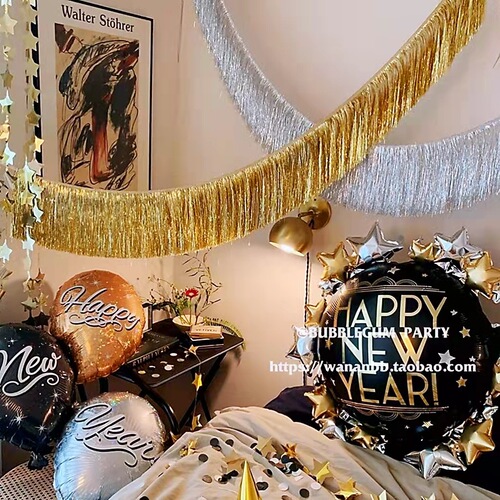 Rain curtain party background decoration tassel door curtain wedding decorations decorative wedding props 2 meters high 30CM