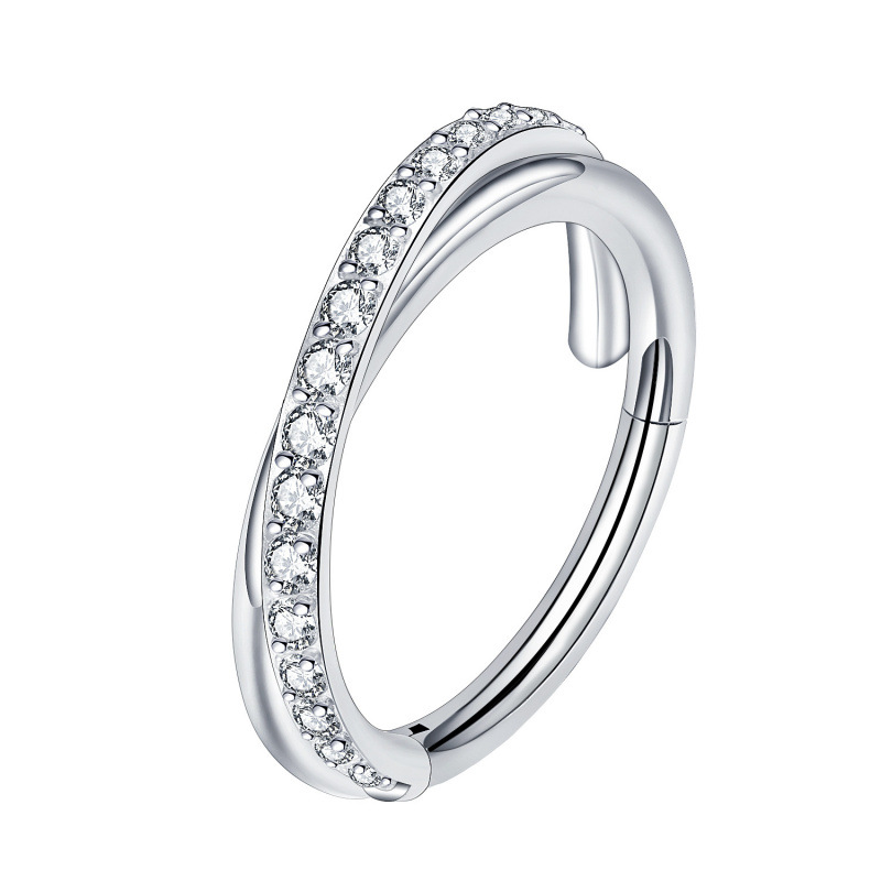 더블 레이어 크로스 지르코니아 스틸 색상