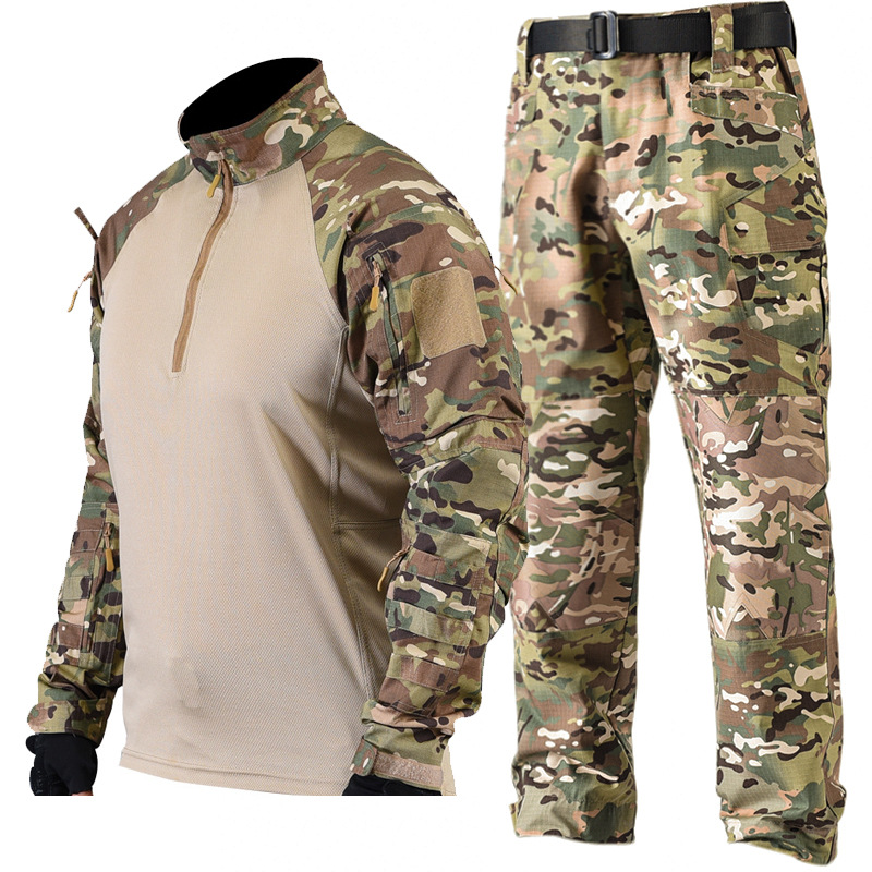 Tactisch kikkerpak camouflage gevechtsuniform - Militaire outfit met lange mouwen voor buitenavonturen (S/M/L/XL/XXL)_voghion.com