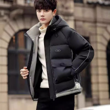 冬季羽绒服男连帽短款潮流帅气宽松加厚白鸭绒保暖外套青少年冬装