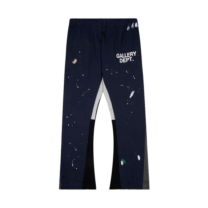 Orden exterior galería Departamento pintado a mano Splash-tinta costura cordón retro High Street casual sweatpants ligeramente estirar pantalones largos para hombres