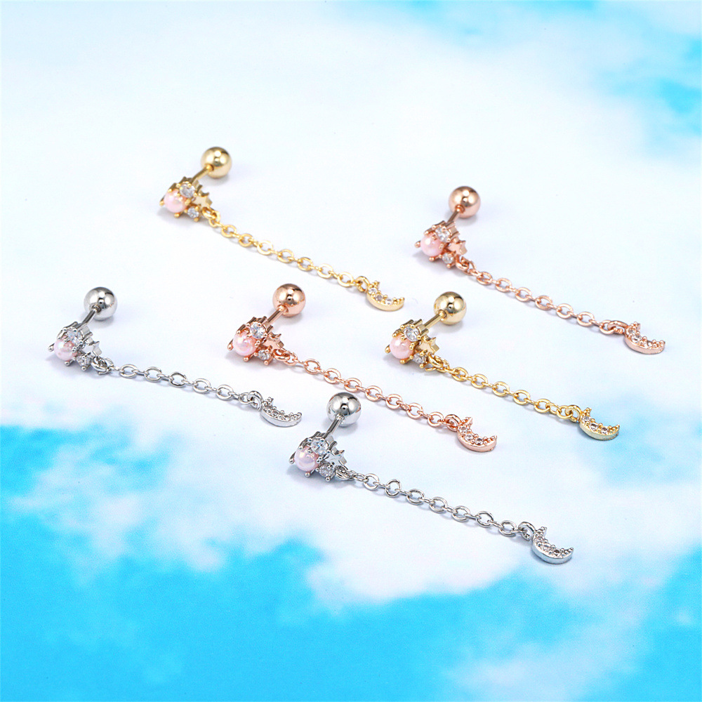 long temperament small fashion star ear bone studs butterfly earrings