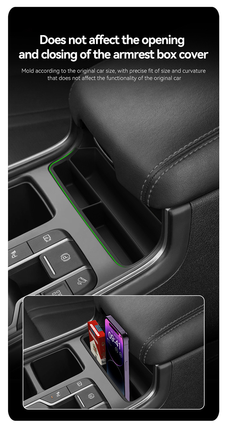 Suitable for 21-25 Sorento Central Control Armrest Box Front Storage Box Automotive Supplies Modification Accessories