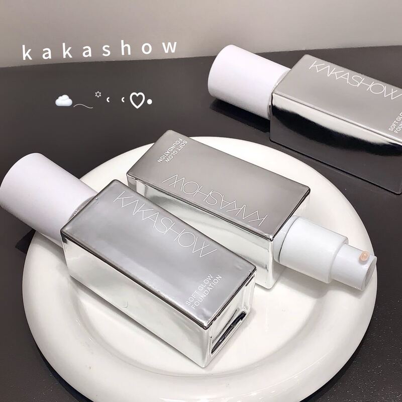 彩妆kakashow柔光粉底液水光奶油肌遮瑕控油防水防汗不脱妆粉底膏|undefined