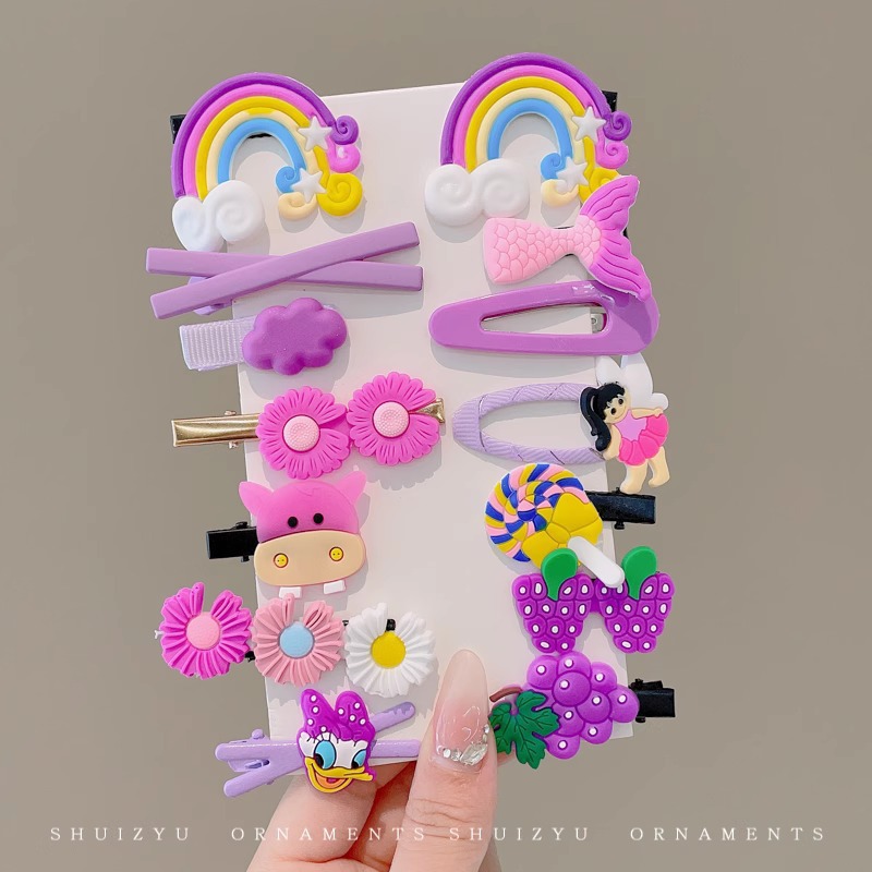 Horquilla de los niños bebé no duele el abrigo del pelo flequillos rotos horquilla tocado niña bebé clip pelo accesorios