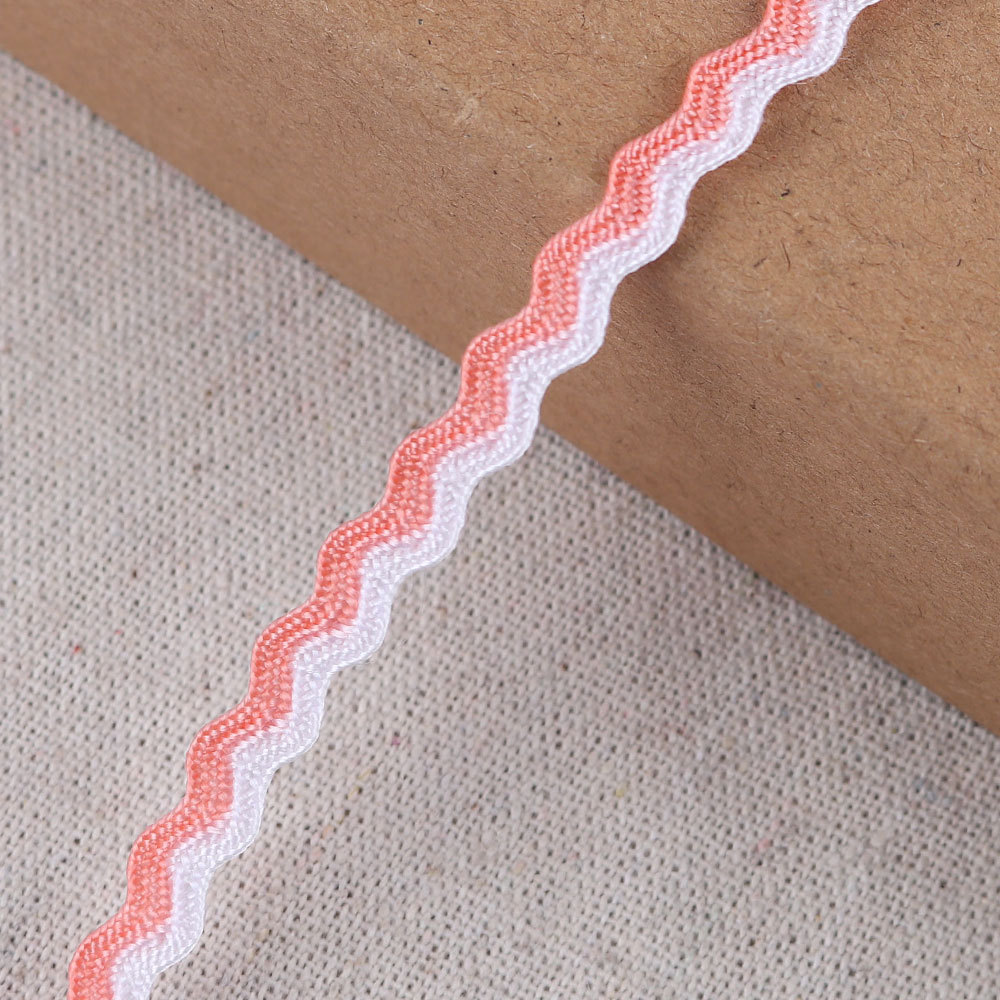 5mm丙纶S带弯带 礼品包装家居彩色波浪带曲边织带批发lc0