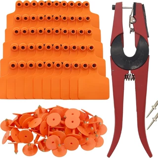 跨境爆品100件空白牛耳牌带钳子空白的动物识别牲畜耳号牛耳标
