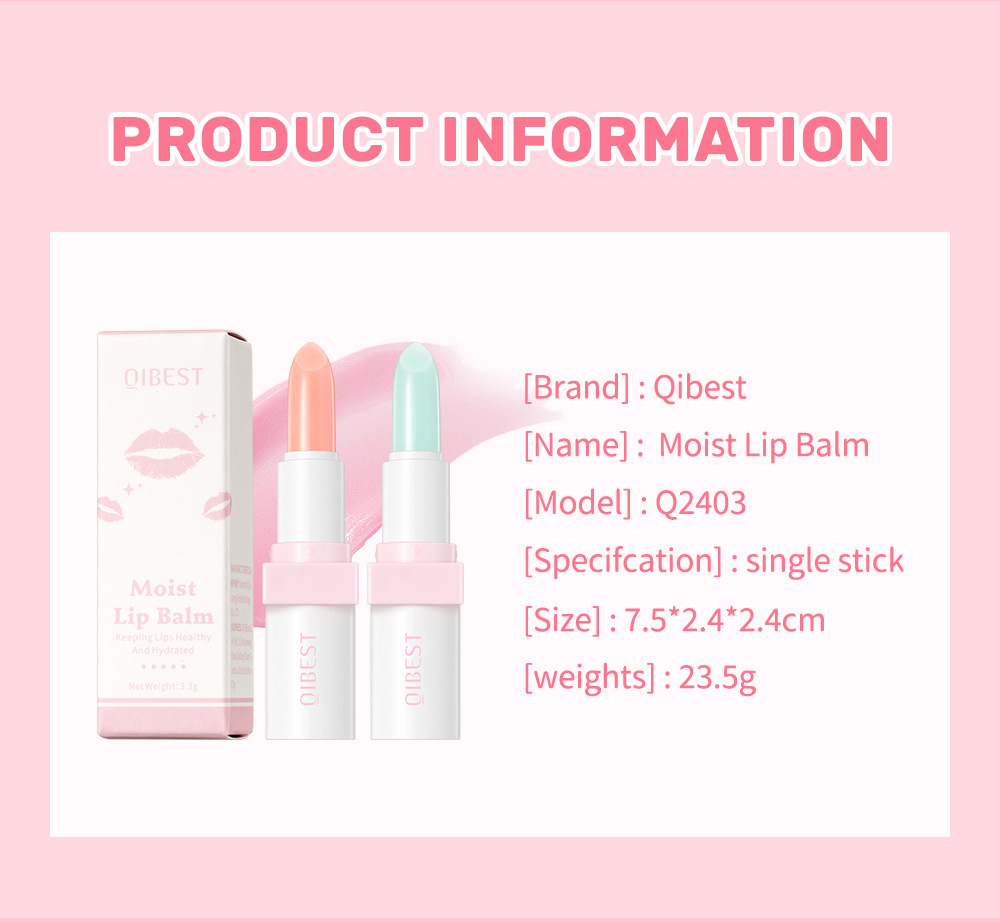 QIBEST Warming Moisturizing Lip Balm, Double Moisturizing Lip Balm, anti-cracking, reducing lip lines, firm and moisturizing without greasiness undefined
