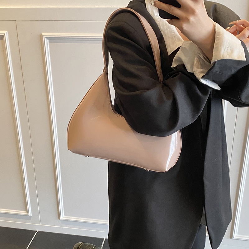 Bolso de axila con textura transfronteriza 2025 primavera nuevo bolso femenino bolso de alta calidad brillante bolso de hombro diario