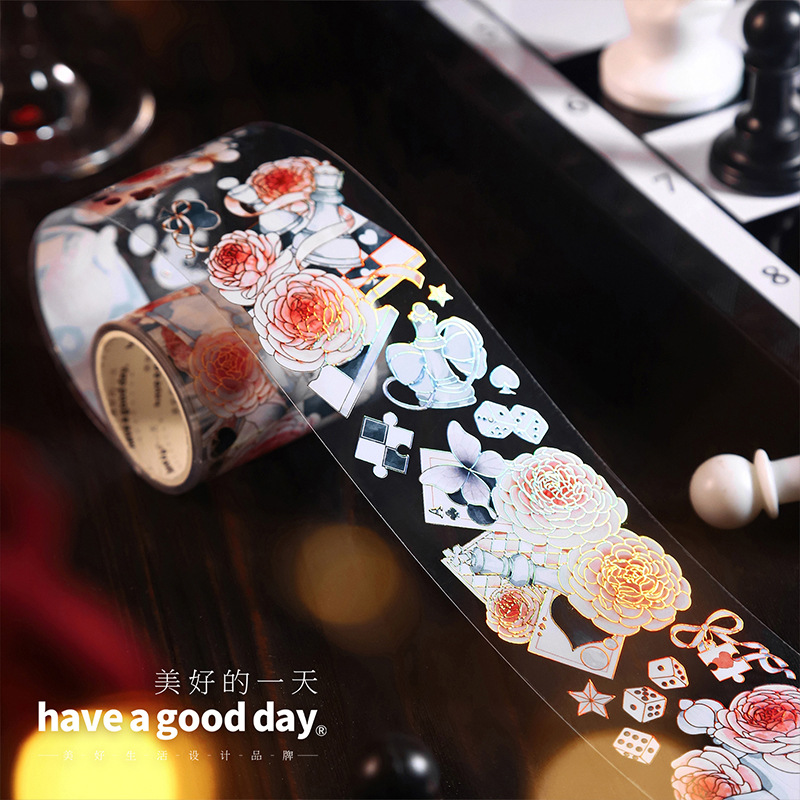A beautiful day of PET tape chess encounter series of creative…