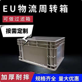 实体厂家EU箱长方形大周转箱物流箱加厚可加盖塑料盒业物料可折叠