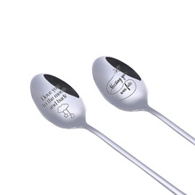 欧美跨境热销 情侣恋人家庭餐具咖啡勺汤匙趣味礼品勺不锈钢勺子