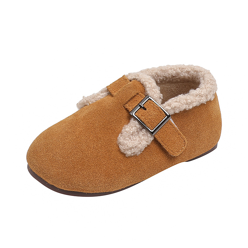 Barns bomullsskor plyschisolering vinterpäls och bönor tjejer med prinsessskor,_voghion.com