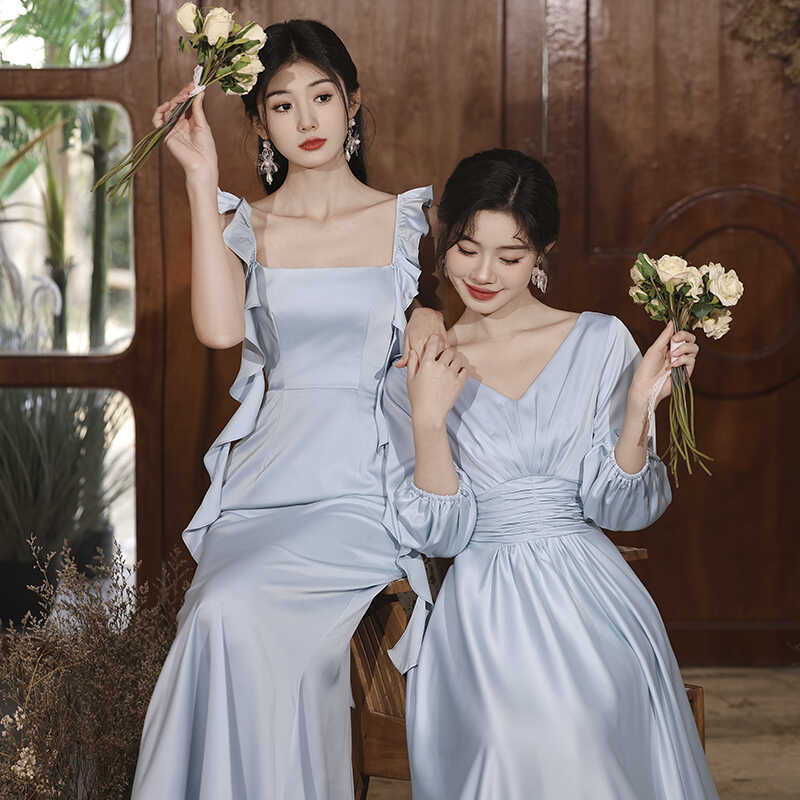 Bridesmaid Dresses 2026 New Style Bridesmaid Group Sister Dresses Slimming Niche Annual Party Style Long Gown Dresses Suitable for Everyday Wear Bridesmaid Dresses 2026 New Style Bridesmaid Group Sister Dresses Slimming Niche Annual Party Style Long Gown Dresses Suitable for Everyday Wear