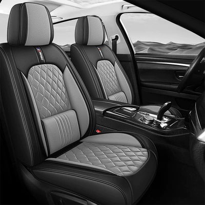 Universal seat cover Full Leather Fixed Lumbar Support
