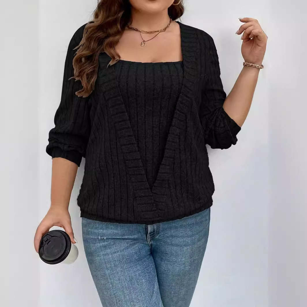 demi-season solid long-sleeve