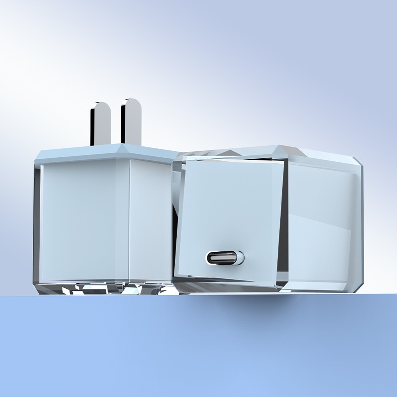 Pequeño cubo de hielo cabeza de llenado sola C boca azul claro